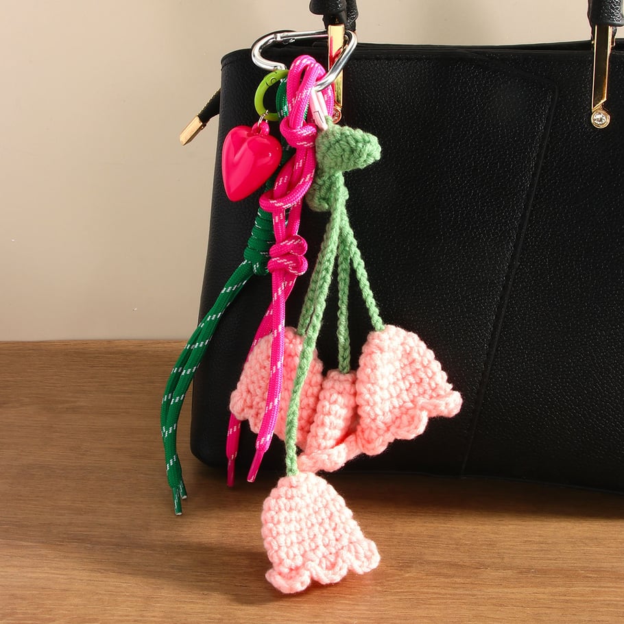 Romantic Series Handmade Woolen Flower Bag Pendant Picture3