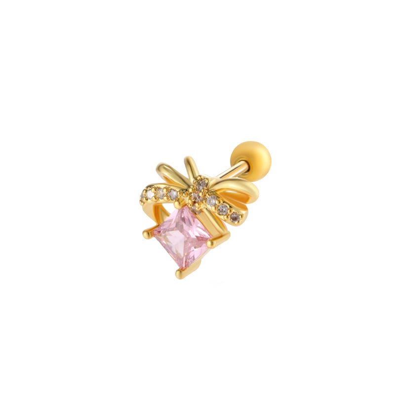 Kupfer Schmetterling Zirkon Piercings Ohrringe 
