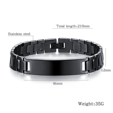 1 Piece Minimalist Geometric Stainless Steel Men's Bracelets h5 Picture4