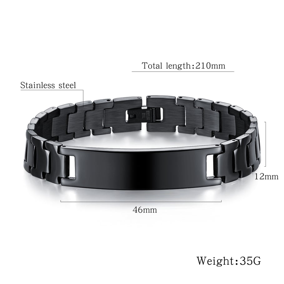 1 Piece Minimalist Geometric Stainless Steel Men's Bracelets Picture4