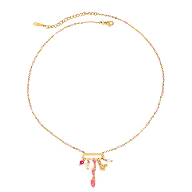 Mini Butterfly Stainless Steel Gold Color Pendant Necklaces h5 