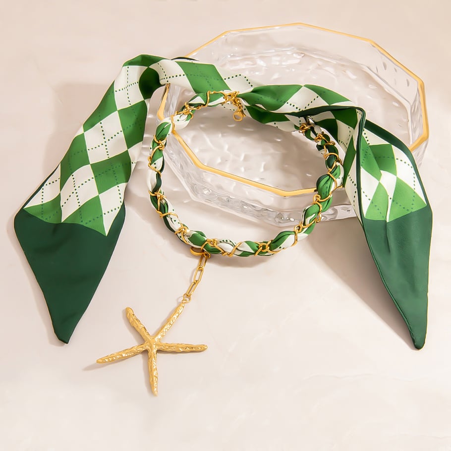 Casual Starfish Stainless Steel  Gold Color Pendant Necklaces Picture3