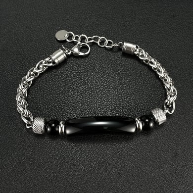 1 Piece Natural Stone Stainless Steel Men's Bracelets h5 Picture2