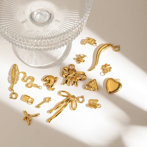 Stainless Steel Gold Color DIY Pendants