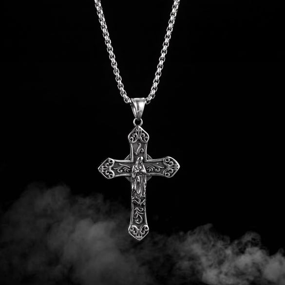 1 Piece Premium Cross Stainless Steel Men's Necklaces 2