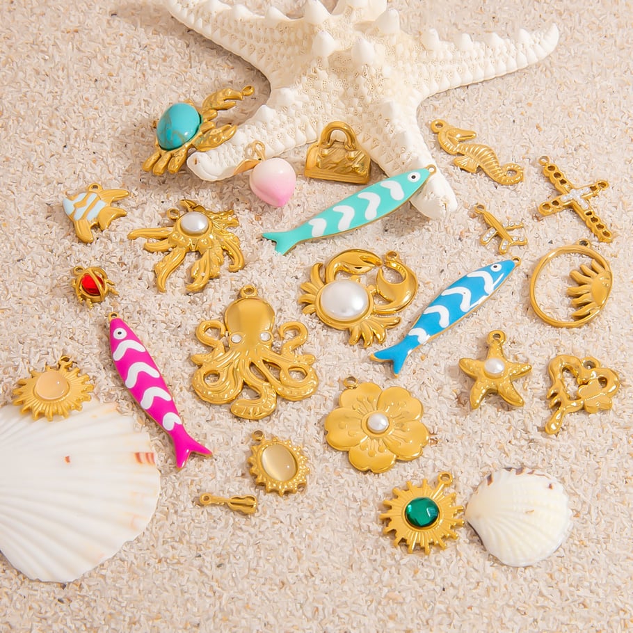 Oceanic Stainless Steel Gold Color Pendants Picture3