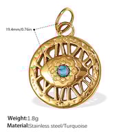 PJ325BEG Turquoise Gold Pendant Picture10