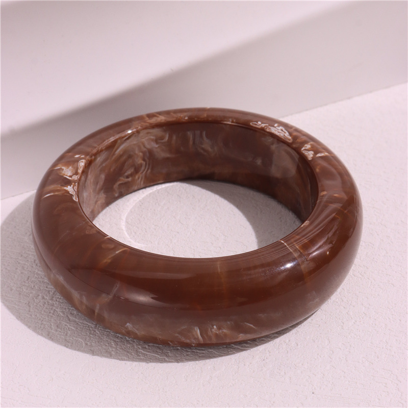 Hochwertiges braunes, breites, gemischtes, rundes, geometrisches Damenarmband Bild6
