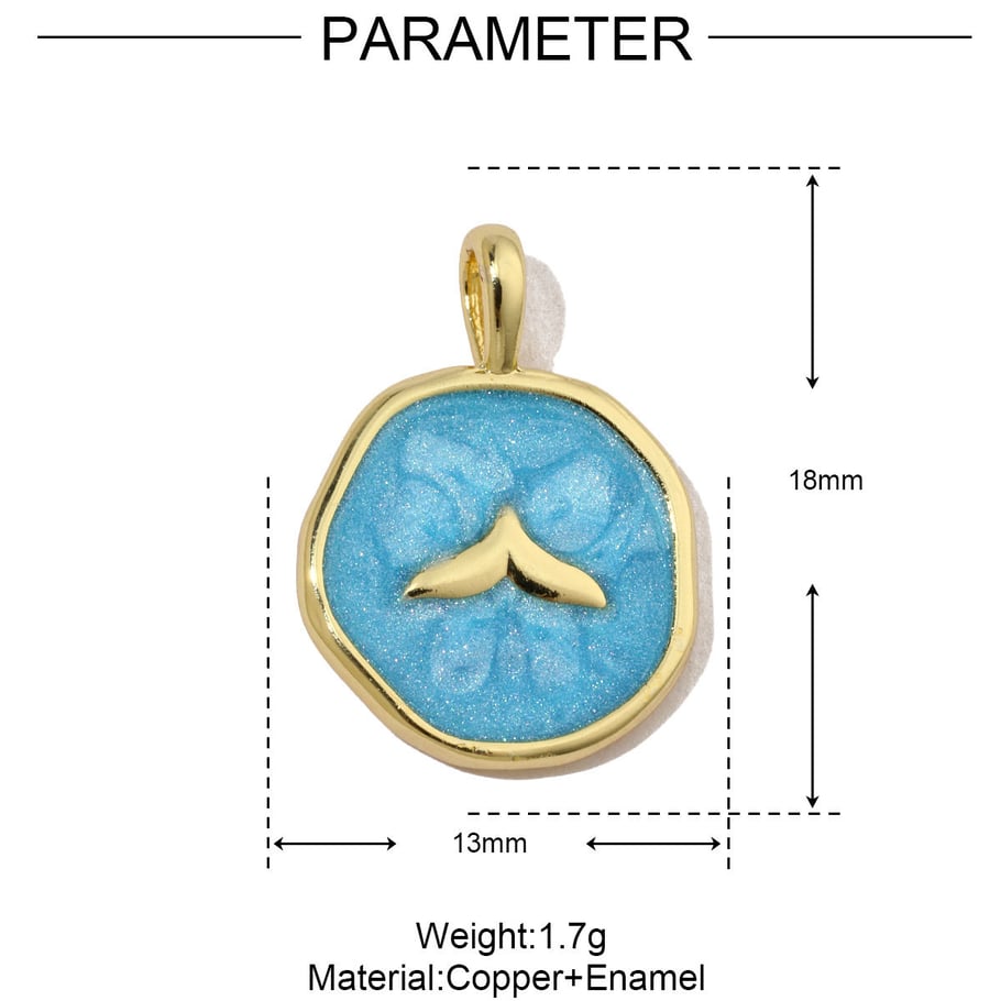 Chic Marine Organism Copper Gold Color Pendants Picture2