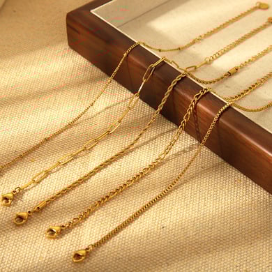 1 Piece Simple Hundred Matching Gold Stainless Steel Women's Bracelet h5 Picture4