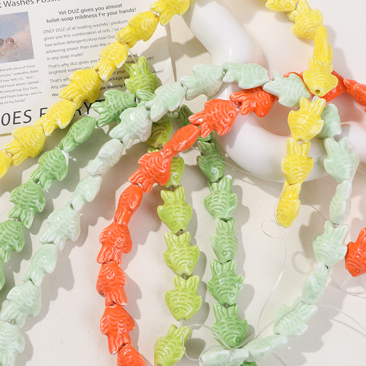 VIvid Fish Colorful Ceramics DIY Jewelry Beads Picture6