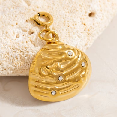 1 Stück Simple Series Simple Turtle Edelstahl Goldfarben Damenanhänger h5 Bild8
