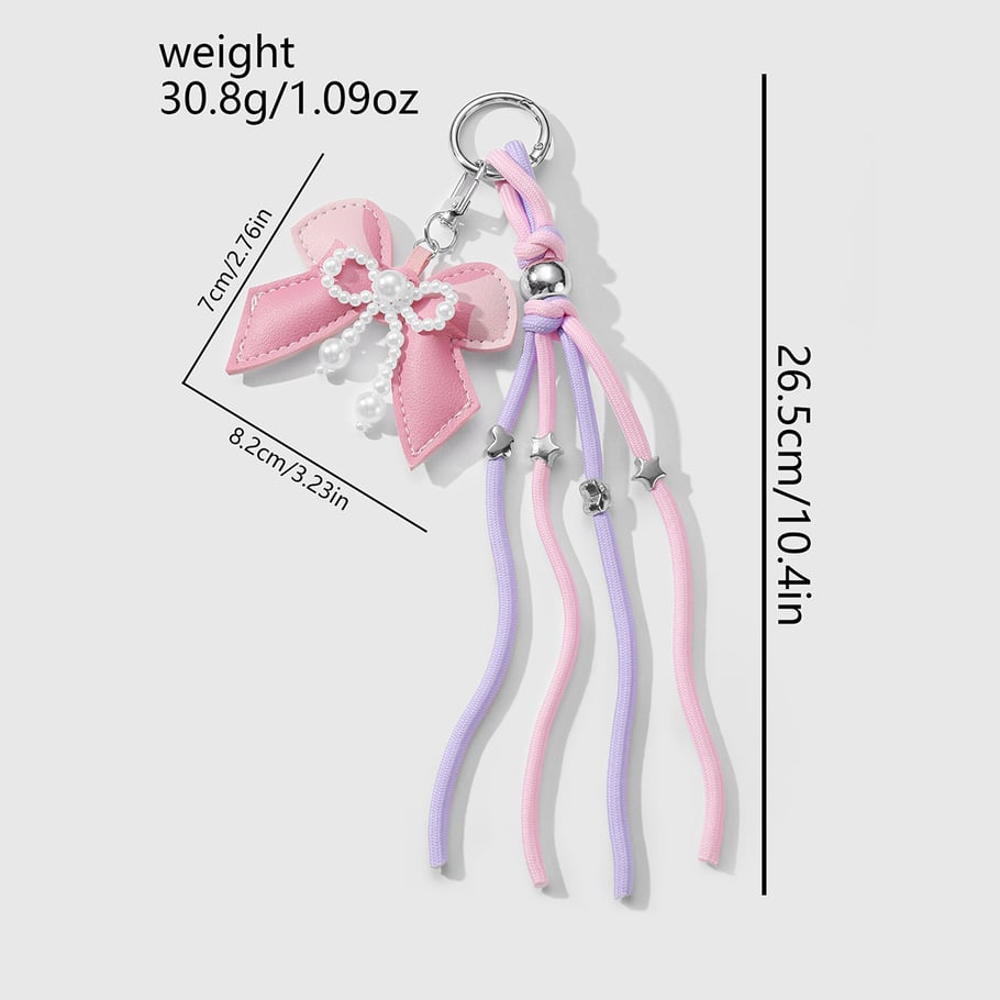 Süße Taschenanhänger mit Schleife und Knoten Bild6