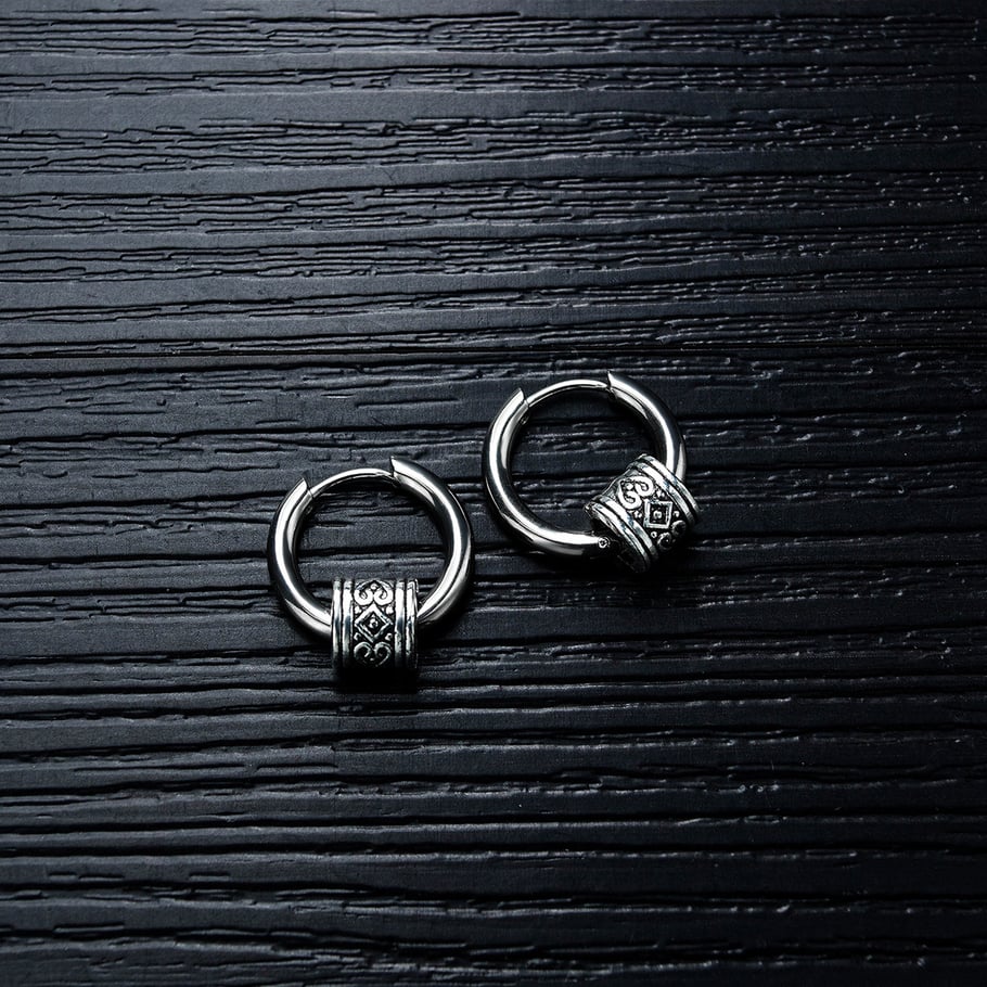 1 Pair Designable Geometric Stainless Steel Men's Stud Earrings h5Picture3
