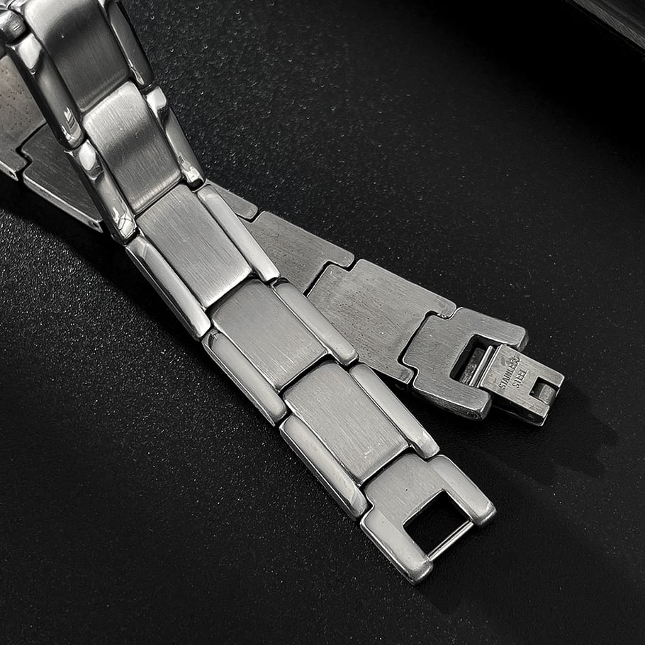 1 Piece Minimalist Series Punk Rectangular Stainless Steel Men's Bracelets Picture5