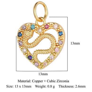 Heart Copper Gold Color Pendants h5 Picture2