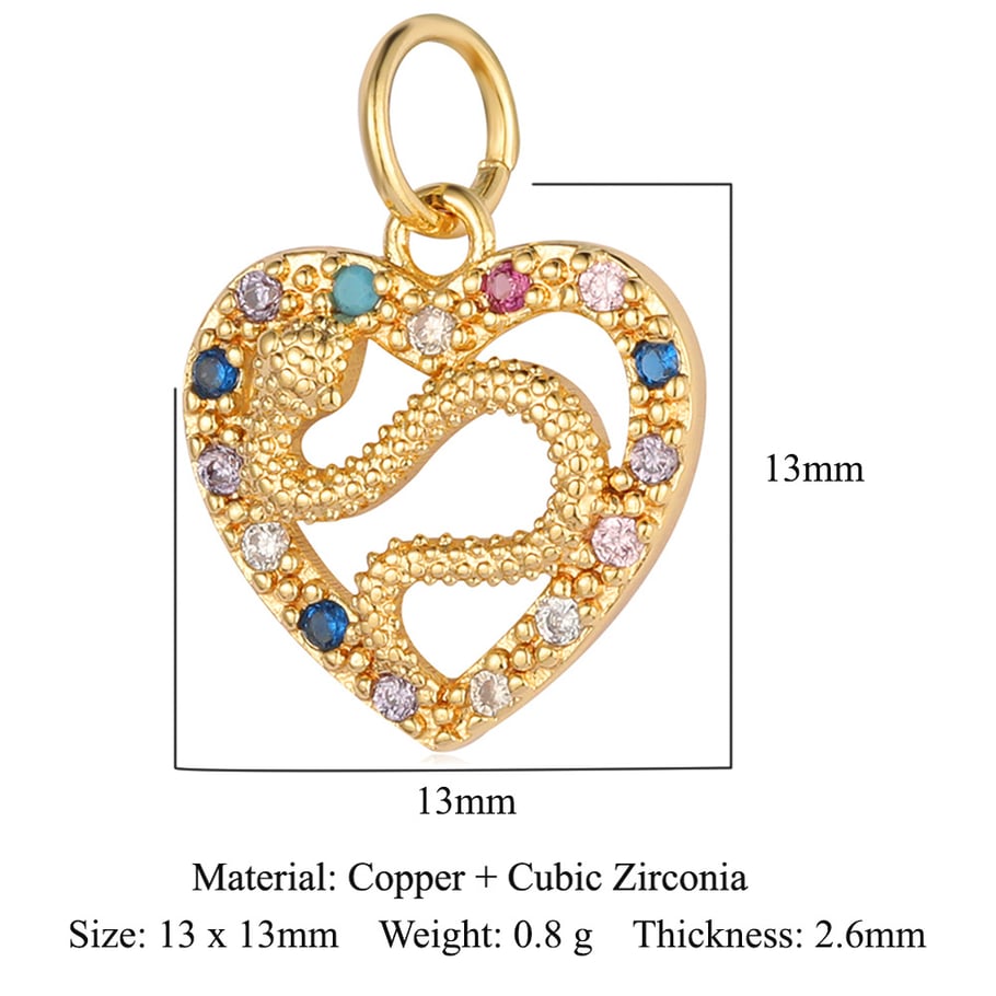 Heart Copper Gold Color Pendants Picture2