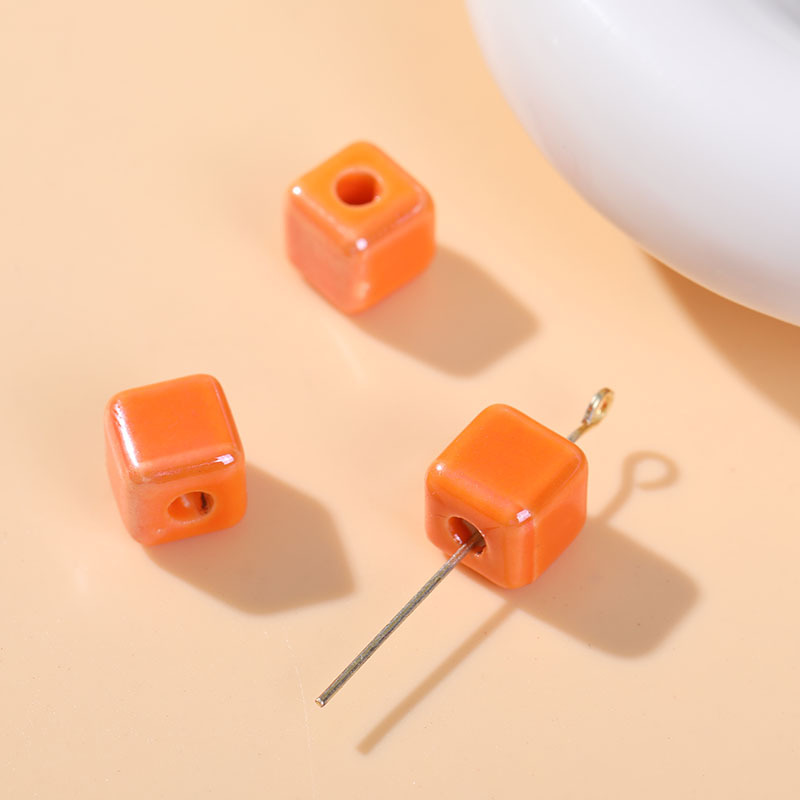 1 Piece Cubic Ceramics DIY Jewelry Beads