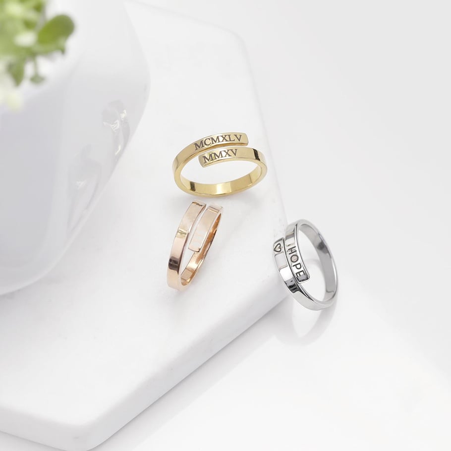 Simple Series Everyday Gold - colored Stainless Steel Couple Rings Picture9
