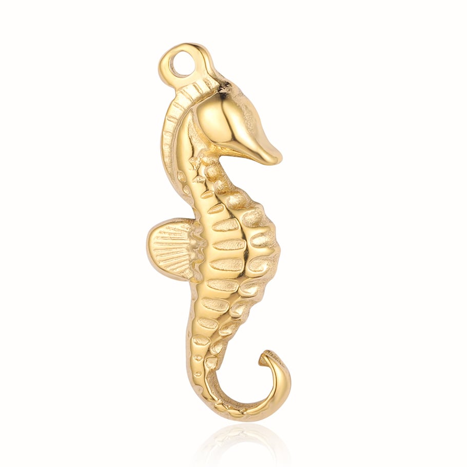 1 Stück Natur-Serie Lebendige Tiere Form Edelstahl Gold Farbe Damen Anhänger 
