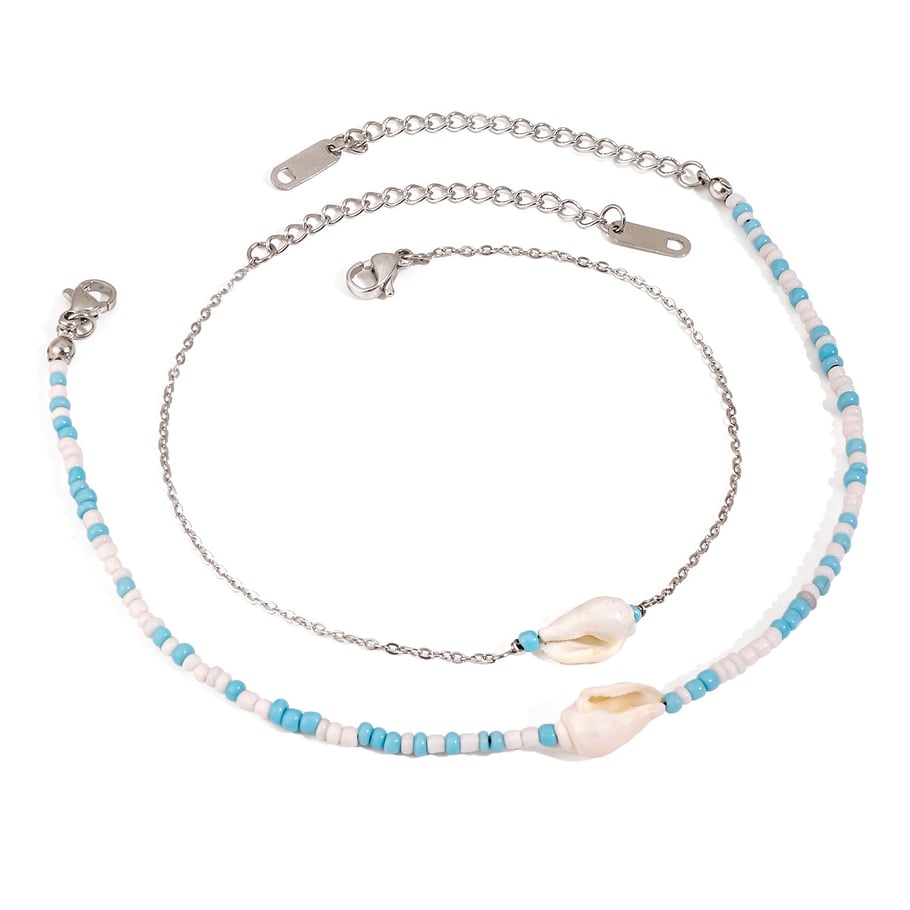 1 Piece Simple Series Bohemian Turtle Stainless Steel Shell Women's Anklets Picture5