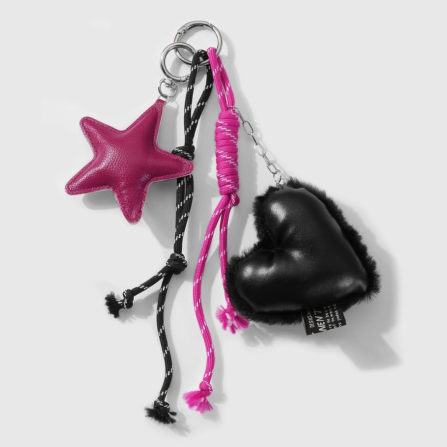 1 Piece Leather Star & Love Women's Bag Charms Picture3