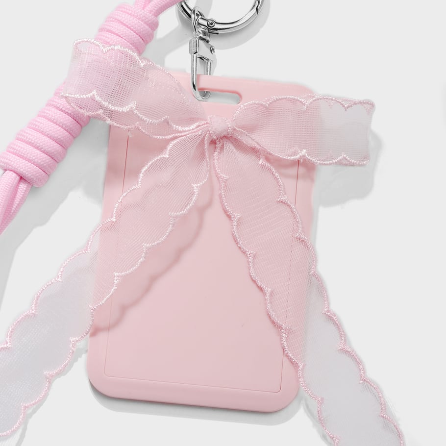 Täglicher Taschenanhänger mit Schleife und Kartenetui Bild5