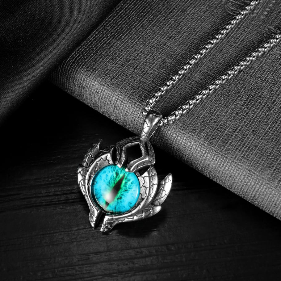 1 Piece Demon's Eye Stainless Steel Men's Necklaces Picture3