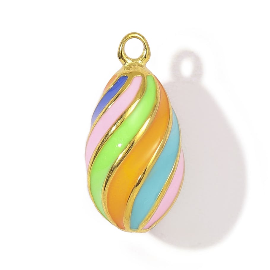 Vivid Tropical Fish Stainless Steel Gold Color Pendants Picture4