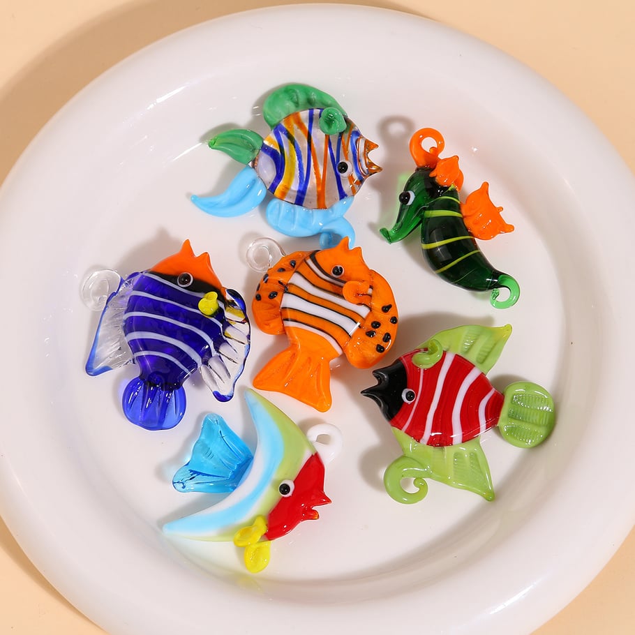 Oceanic Tropical Fish Glass DIY Women's Pendants Picture4