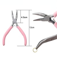 Powder handle curved nose pliers (without teeth) length 12cm Picture28