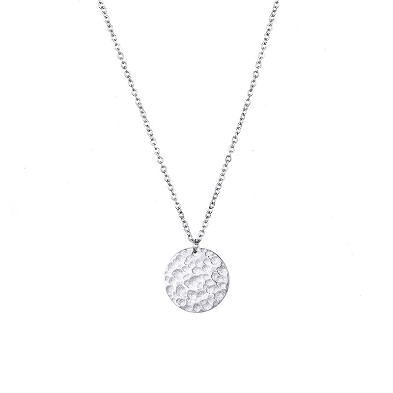 Collier pour femme en acier inoxydable couleur or, série Simple, 1 pièce 