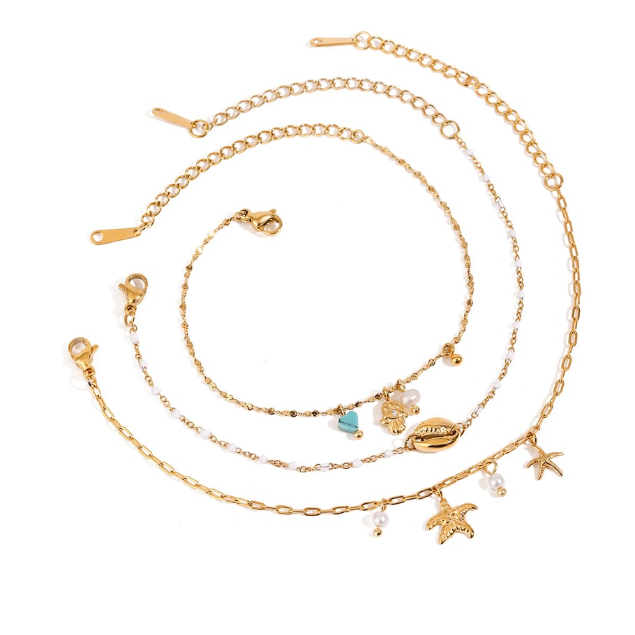 1 Piece Oceanic Stainless Steel Gold Color  Women's Charm Bracelets Picture5