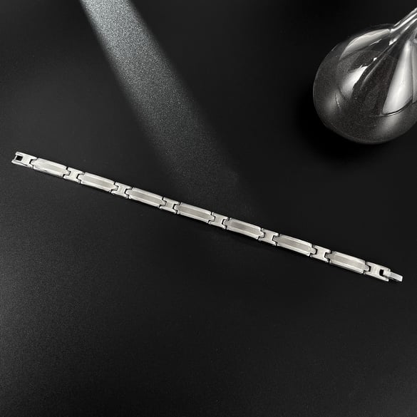 1 Piece Minimalist Series Chic Geometric Stainless Steel Men's Bracelets