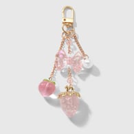 1 pink keychain 