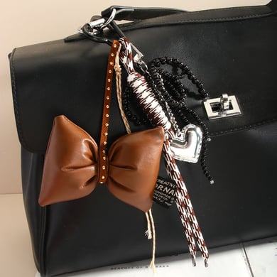 Vintage Dimensional Bow Braided Rope Women's Bag Charms h5 Picture4