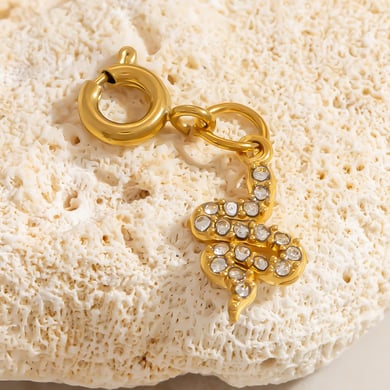 1 Stück Simple Series Simple Turtle Edelstahl Goldfarben Damenanhänger h5 Bild7