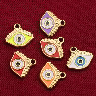 1 Piece Colorful Series Classic Eye Shape Stainless Steel Women's Pendants h5 Picture4