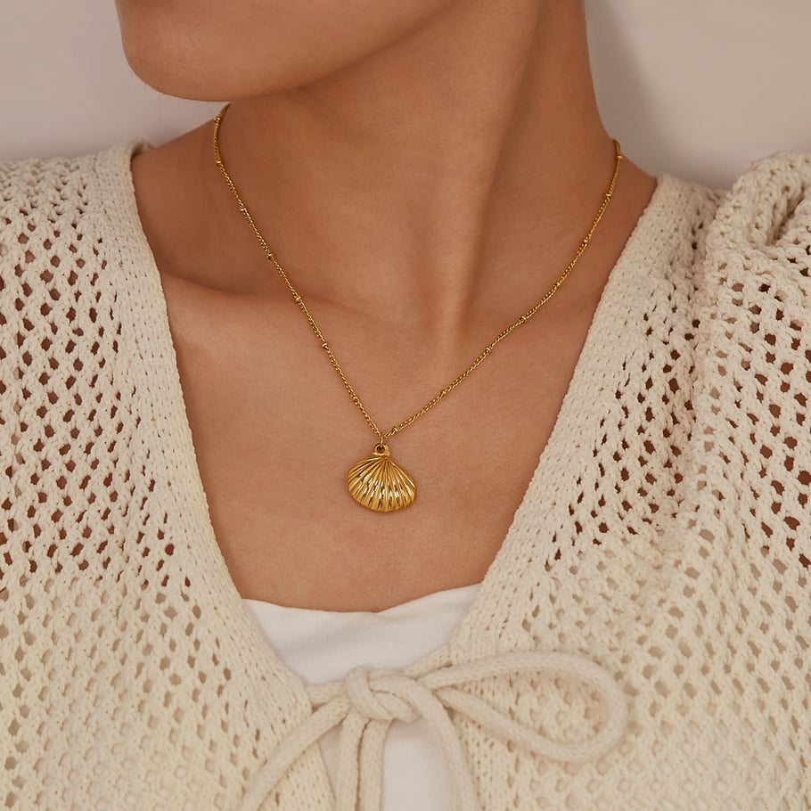 Collar con colgante de acero inoxidable para mujer, diseño de tortuga retro, serie simple, 1 pieza Imagen4