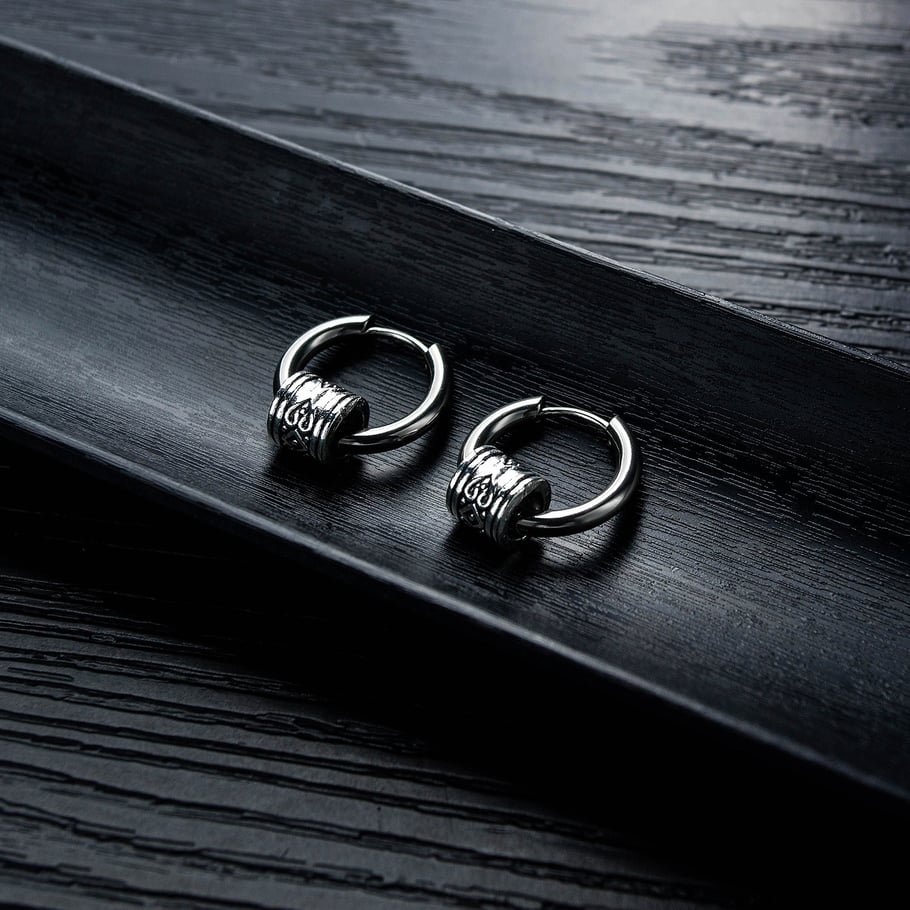 1 Pair Designable Geometric Stainless Steel Men's Stud Earrings Picture4
