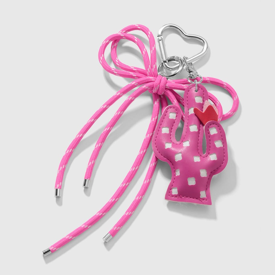 Cute Cactus Bow Knot Bag Charms Picture5