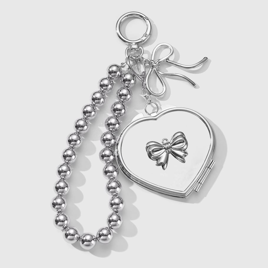 Heart Mirror Bag Charms 