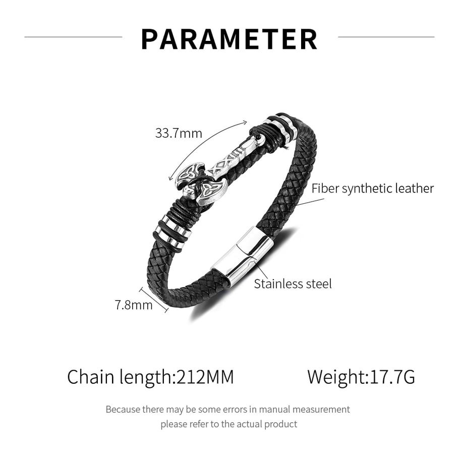 1 Piece Axe Shape Stainless Steel Men's Bracelets Picture7