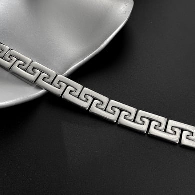 1 Piece Industrial Series Rock Geometric Stainless Steel Men's Bracelets h5 Picture7