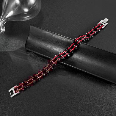 1 Piece Colorful Chain Stainless Steel Men's Bracelets h5 Picture6