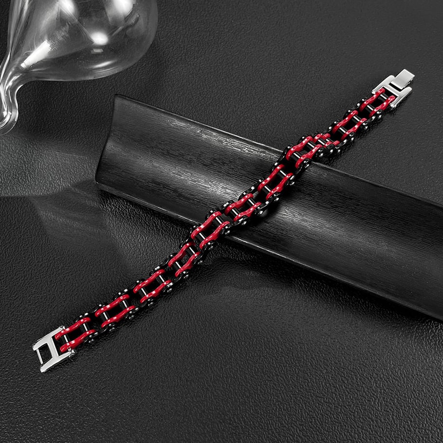 1 Piece Colorful Chain Stainless Steel Men's Bracelets Picture6