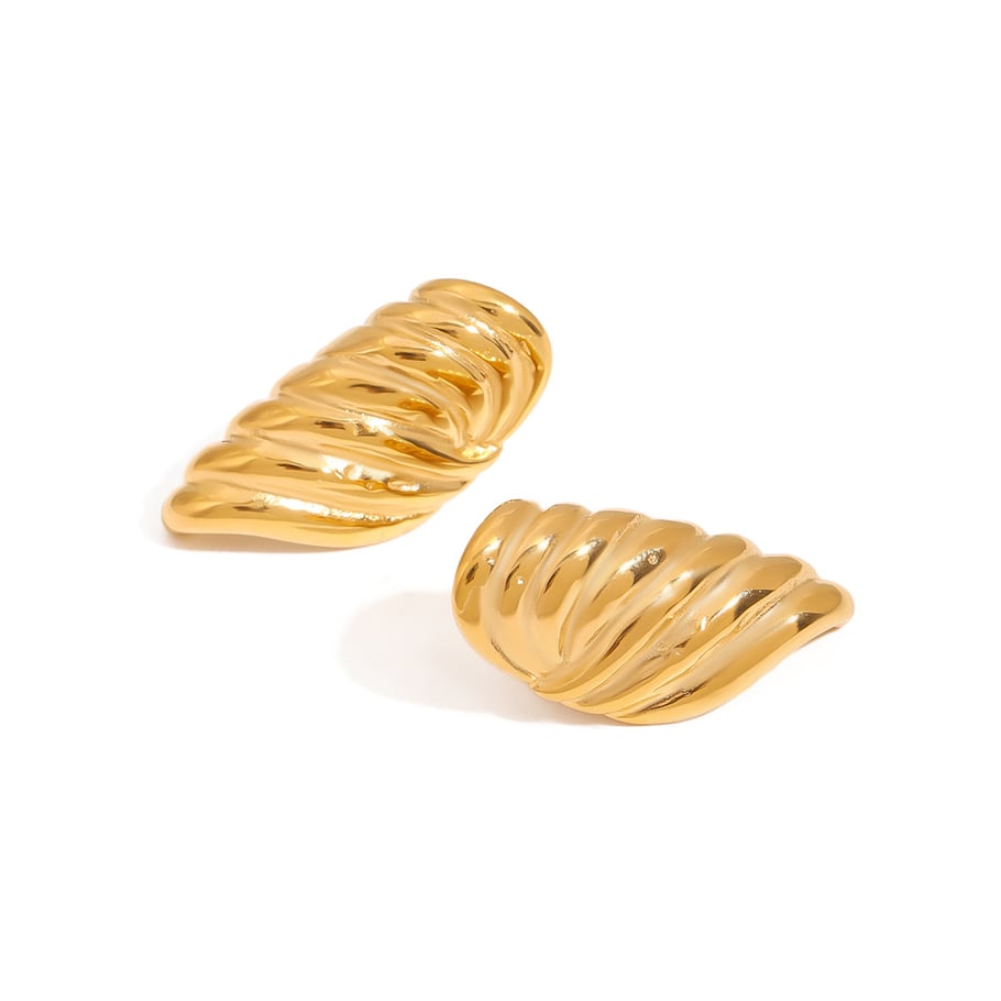 Retro Stainless Steel  Gold Color Stud Earrings Picture4