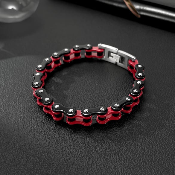 1 Stück bunte Kette Edelstahl Herrenarmbänder