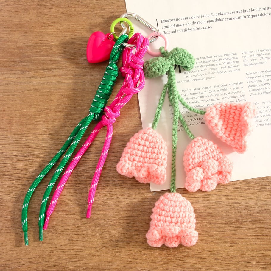 Romantic Series Handmade Woolen Flower Bag Pendant Picture5