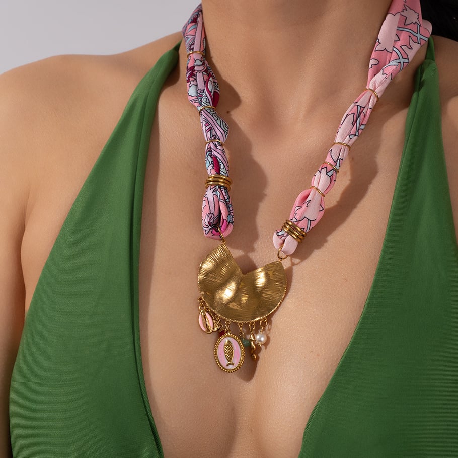 Bohemian Plant Scarves Women's Pendant Necklaces Picture5